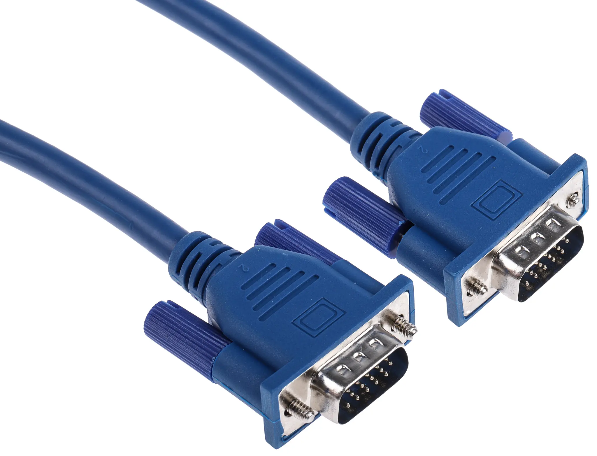 Produktfoto 1 von RS PRO CDEX VGA-Kabel A VGA / Stecker B SVGA / Stecker, 10 m Raucharm halogenfrei Blau