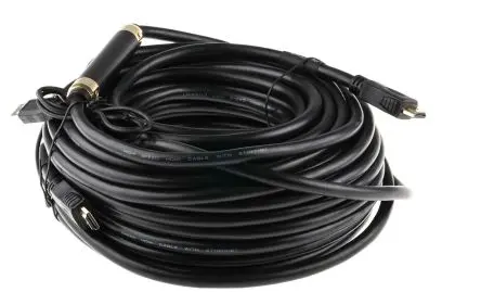 Produktfoto 1 von RS PRO HDMI-Kabel A HDMI Stecker B HDMI Stecker, 25 m, Schwarz