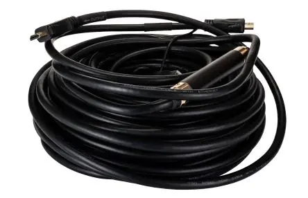 Produktfoto 1 von RS PRO HDMI-Kabel A HDMI Stecker B HDMI Stecker, 30 m, Schwarz