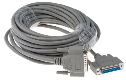 Produktfoto 1 von RS PRO SL Serielles Kabel / D-Sub, 25-polig Stecker / DB25-Stecker Buchse, 10 m Polyvinylchlorid, Grau, REACH, CE