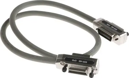 Produktfoto 1 von RS PRO Parallel-Kabel GPIB Stecker/Buchse IEEE 488 Stecker/Buchse L. 1 m, Grau