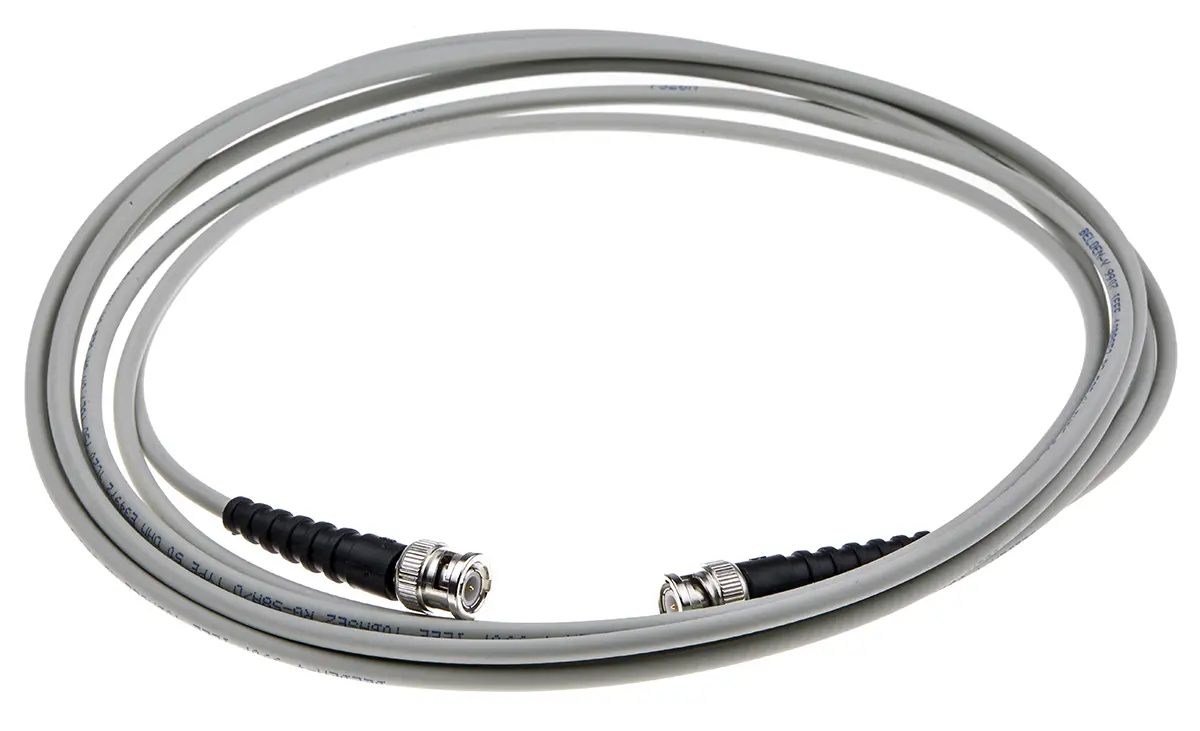 Produktfoto 1 von RS PRO BNC RF Koaxialkabel, Abgeschlossen, 50 Ω, 5 m, Aussen ø 4.7 mm Außen-ø , Grau