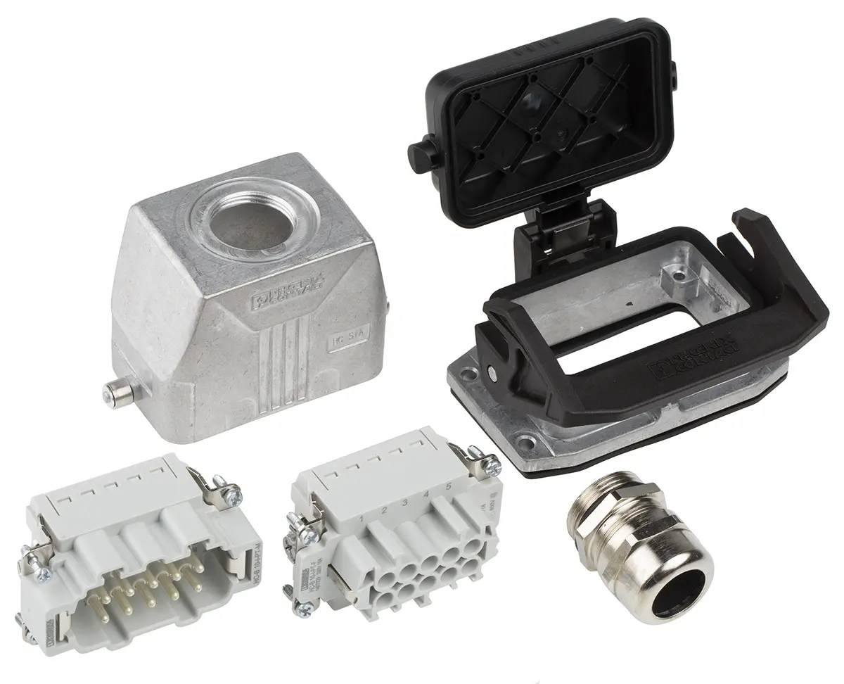Produktfoto 1 von Phoenix Contact HC Schwere Steckverbinder Steckverbindersatz, Buchse/Stecker 10-polig, 500 V / 16A