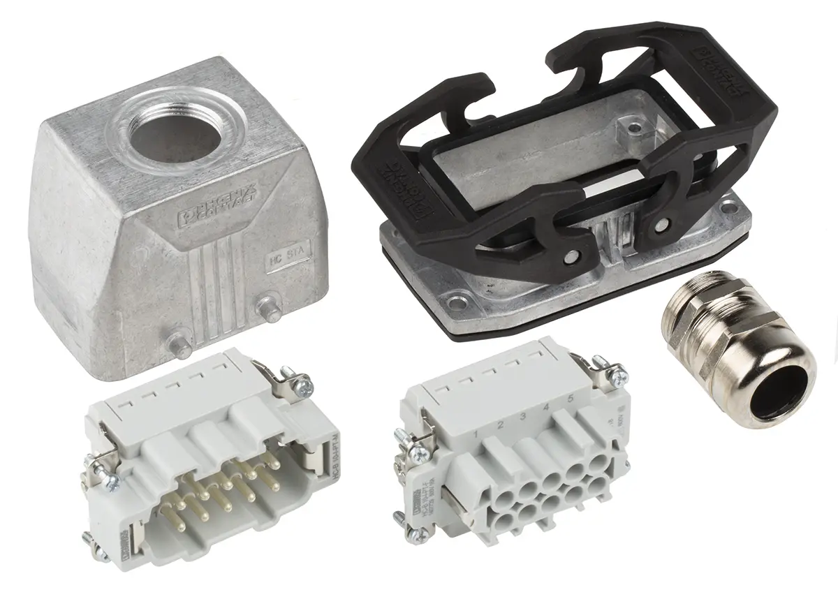 Produktfoto 1 von Phoenix Contact HC Schwere Steckverbinder Steckverbindersatz, Buchse/Stecker 10-polig, 500 V / 16A