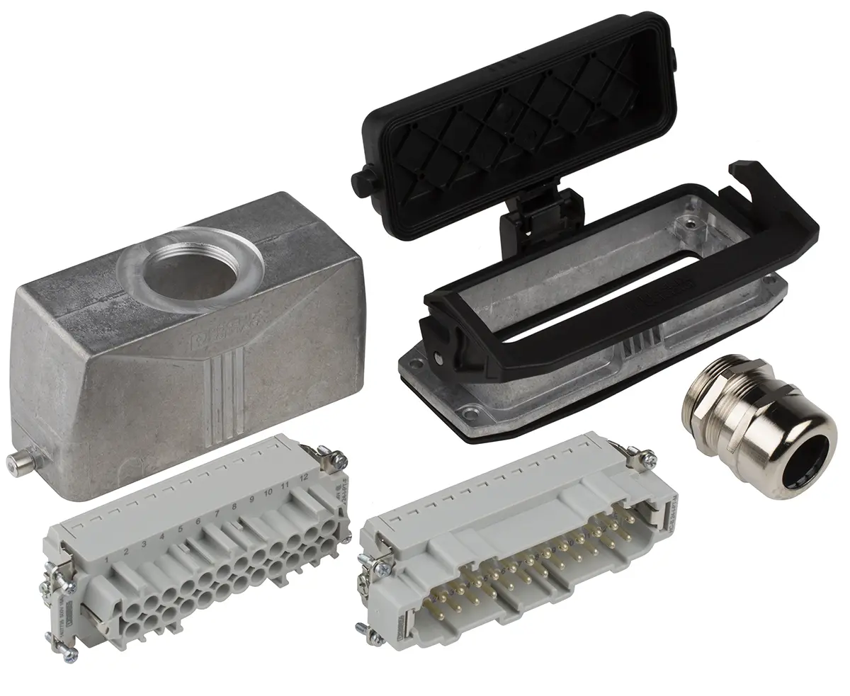 Produktfoto 1 von Phoenix Contact HC Schwere Steckverbinder Steckverbindersatz, Buchse/Stecker 24-polig, 500 V / 16A