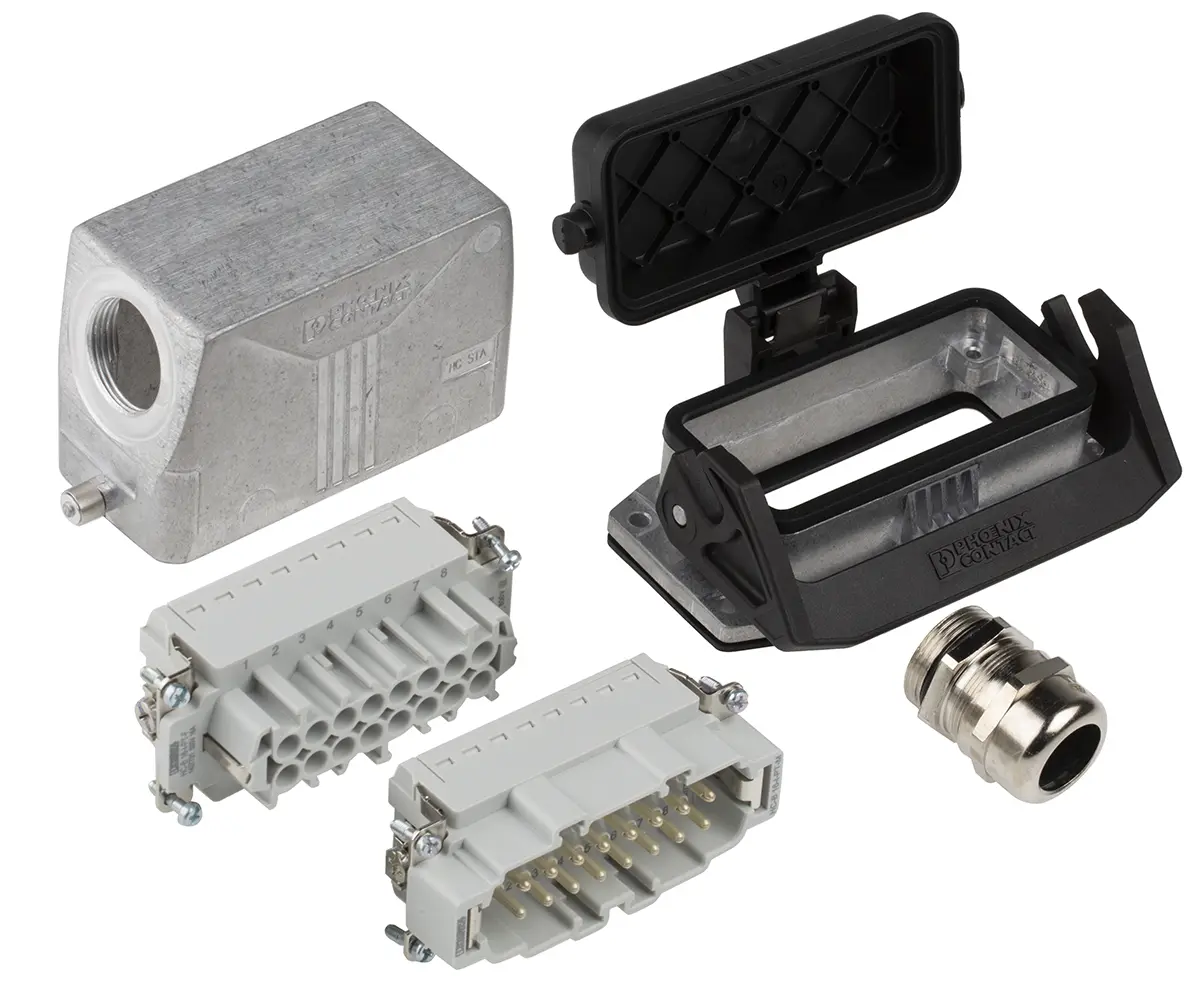 Produktfoto 1 von Phoenix Contact HC Schwere Steckverbinder Steckverbindersatz, Buchse/Stecker 16-polig, 500 V / 16A, Schraub