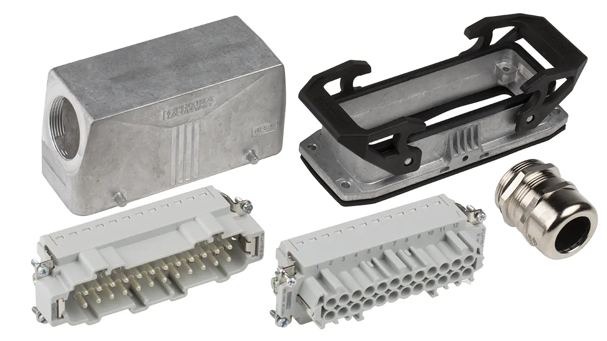 Produktfoto 1 von Phoenix Contact HC Schwere Steckverbinder Steckverbindersatz, Buchse/Stecker 24-polig, 500 V / 16A