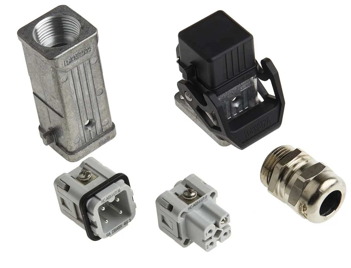 Produktfoto 1 von Phoenix Contact HC Schwere Steckverbinder Steckverbindersatz, Buchse/Stecker 3-polig, 230 V / 10A