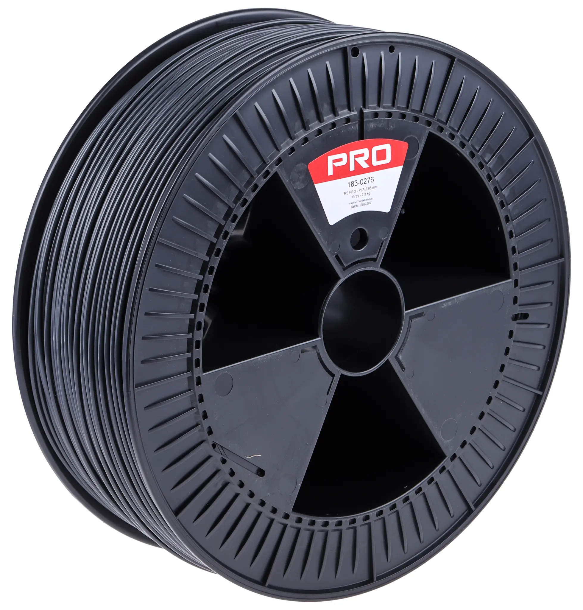 Produktfoto 1 von RS PRO Polymilchsäure 3D-Drucker Filament zur Verwendung mit Gängige Desktop-3D-Drucker, Grau, 2.85 mm, Fused Deposition