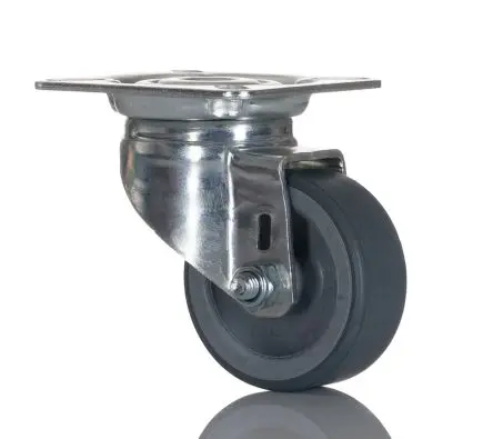 Produktfoto 1 von Tente Drehbar Rolle, Rad ø 50 mm, 100 kg, Ges H. 69 mm, Rad B. 19 mm, Thermoplast-Gummi
