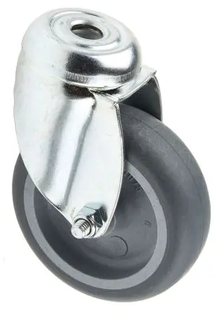 Produktfoto 1 von Tente Drehbar Rolle, Rad ø 75 mm, 150 kg, Ges H. 100 mm, Rad B. 25 mm, Thermoplast-Gummi