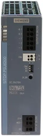 Produktfoto 1 von Siemens SITOP PSU6200 DIN-Schienen Netzteil Geschalteter Modus 240 V dc, 230V ac Wechselstrom/Gleichstrom / 10 A 24V dc
