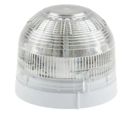 Produktfoto 1 von Klaxon Sonos LED Synchronisierter Blitz Signalleuchte 60V dc Klar Basis, Ø 98 mm x 104 mm IP21