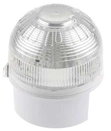 Produktfoto 1 von Klaxon Sonos LED Synchronisierter Blitz Signalleuchte 6V dc Klar Basis, Ø 98 mm x 104 mm IP65