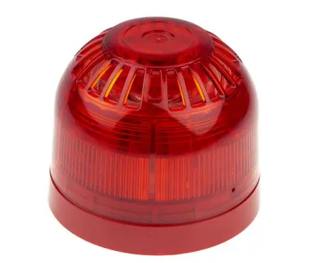 Produktfoto 1 von Klaxon Sonos LED, Filament/Warnsummer-Licht Schall- und Lichtsignal-Kombination 60V dc Rote flache Basis IP21 Basis,