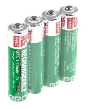 Produktfoto 1 von RS PRO RS PRO AAA-Akku, Nickel-Metallhydrid, 1.2 V, 1.1 Ah, 55 °C, -20 °C