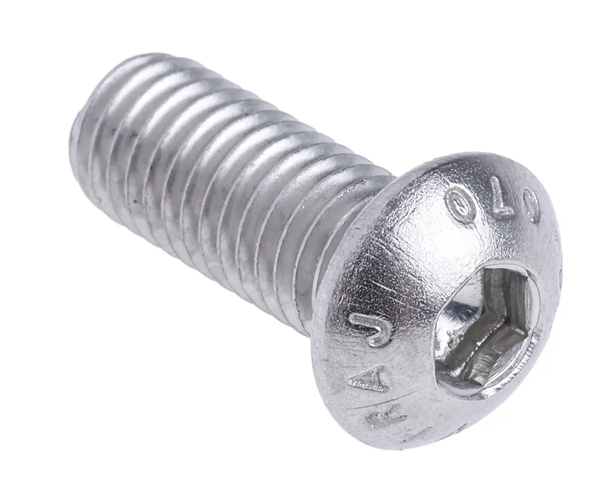 Produktfoto 1 von RS PRO Linsenkopf Innensechskantschraube, Edelstahl A2, M8 x 1.25mm, 20mm