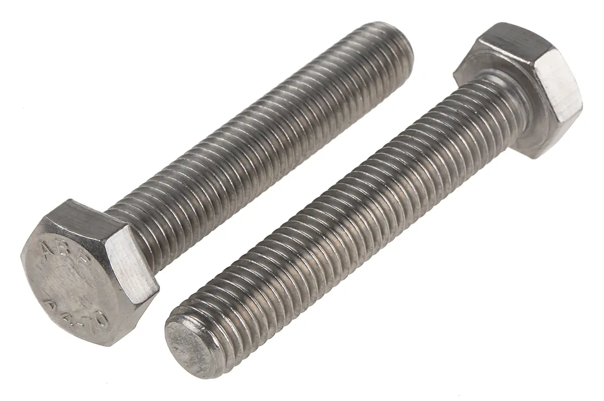 Produktfoto 1 von RS PRO x 70 mm Sechskantschraube, Edelstahl, DIN 933