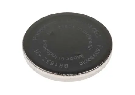 Produktfoto 1 von Panasonic, Lithium-Poly-Carbonmonofluorid Knopfzelle Ø 16 mm, 3 V / 120 mAh