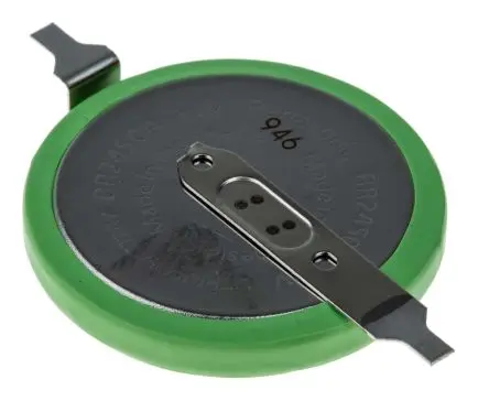 Produktfoto 1 von Panasonic, Lithium-Poly-Carbonmonofluorid Knopfzelle Ø 24.5 mm, 3 V / 550 mAh
