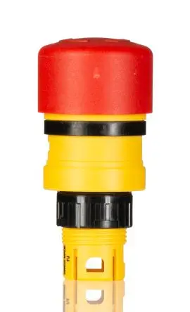 Produktfoto 1 von EAO 61 Not-Aus-Schalter, 16 mm, Rot, Drehfreigabe, Pilzkopf, Kunststoff, IP65, 27 mm beleuchtet