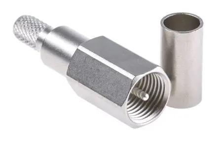 Produktfoto 1 von Telegärtner FME Stecker Koaxialsteckverbinder FME-Steckverbinder, Kabel, für RG58C/U-Kabel, 50 Ω Crimpbefestigung,