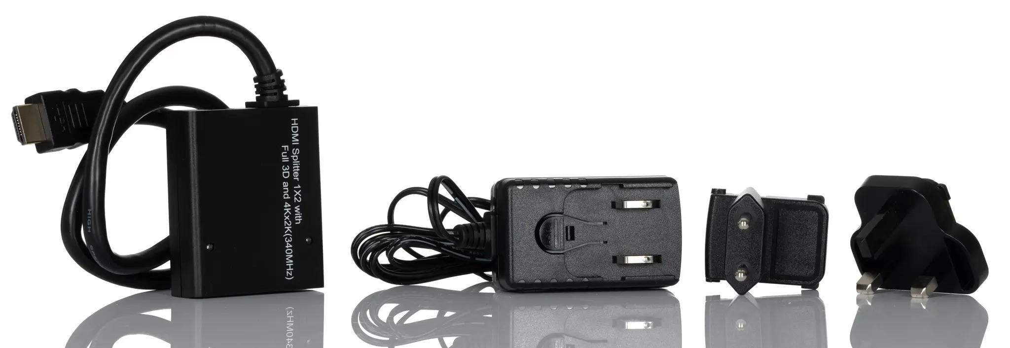 Produktfoto 1 von HDMI RS PRO Video-Splitter HDMI 2-Port Splitter, 4K x 2K 1 Videoeingänge 2 Videoausgänge