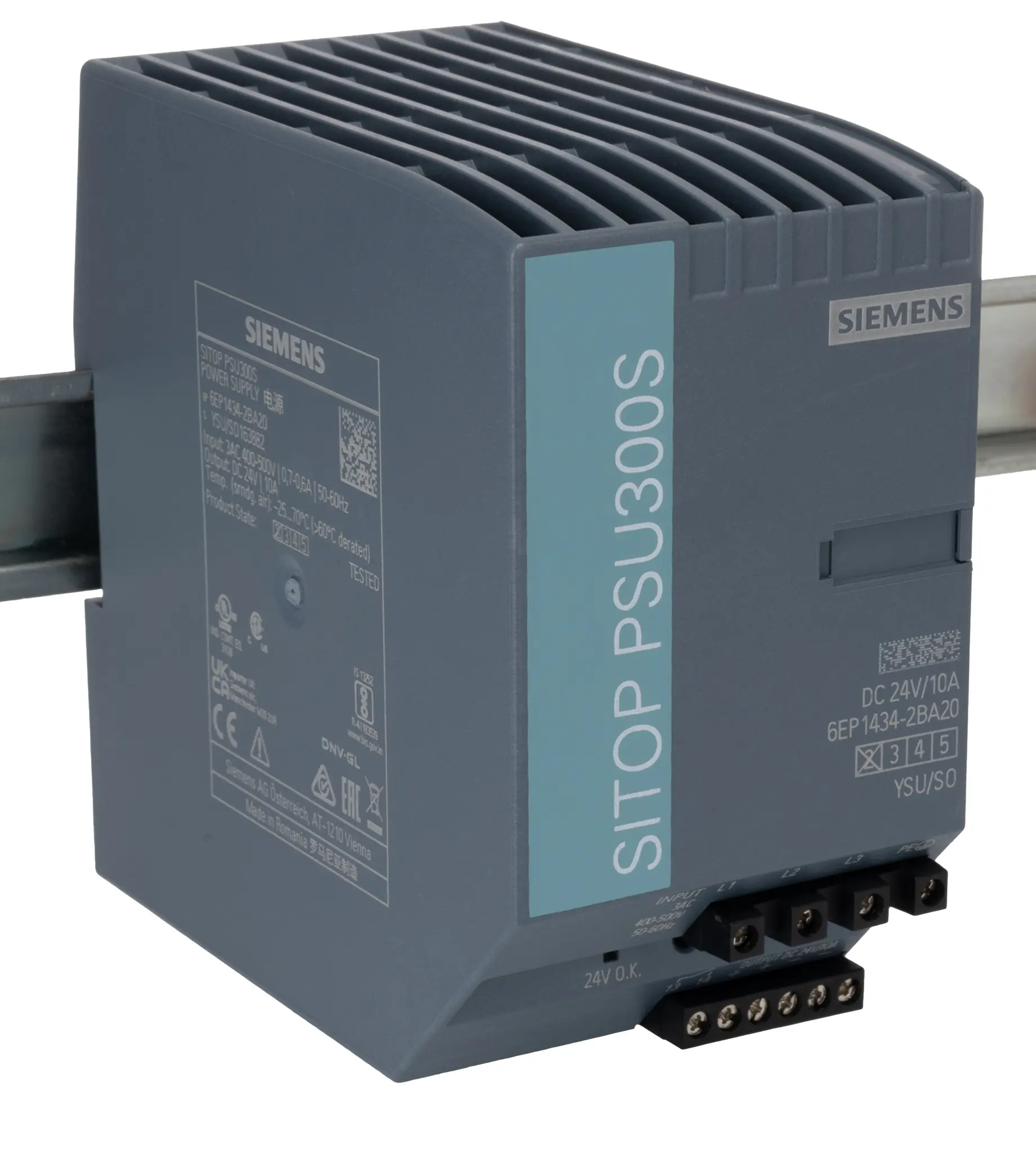 Produktfoto 1 von Siemens DIN-Schienen Netzteil Getaktet 24V dc / 10A 240W 340 → 550V ac