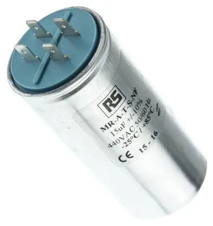 Produktfoto 1 von RS PRO MRA440 Folienkondensator 440V ac 15 μF ±10 %, Schraubanschlussklemme