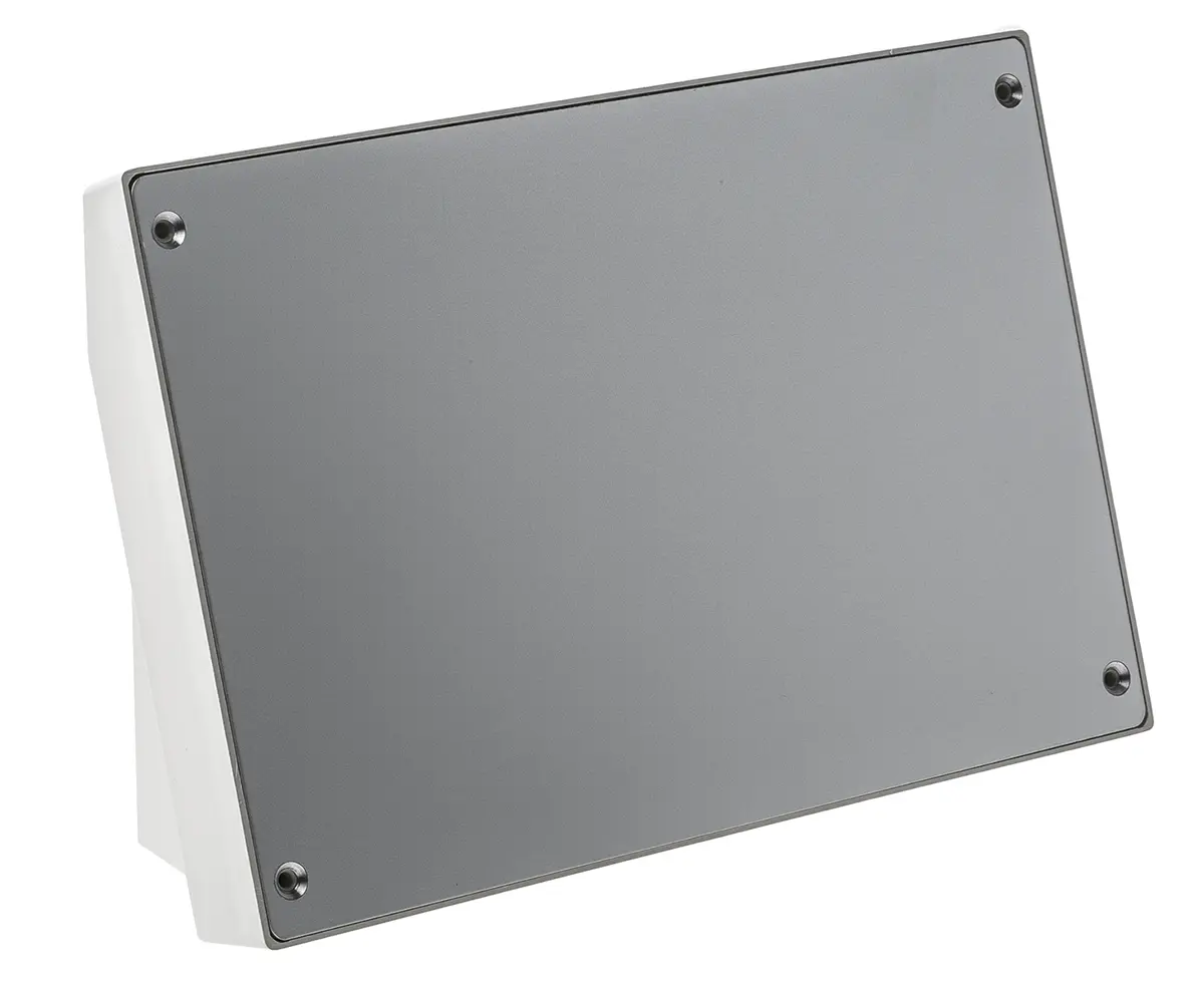 OKW Datec ABS Pultgehäuse Geneigte Front, Weiß, Grau, 264 mm 86 mm, 180 mm