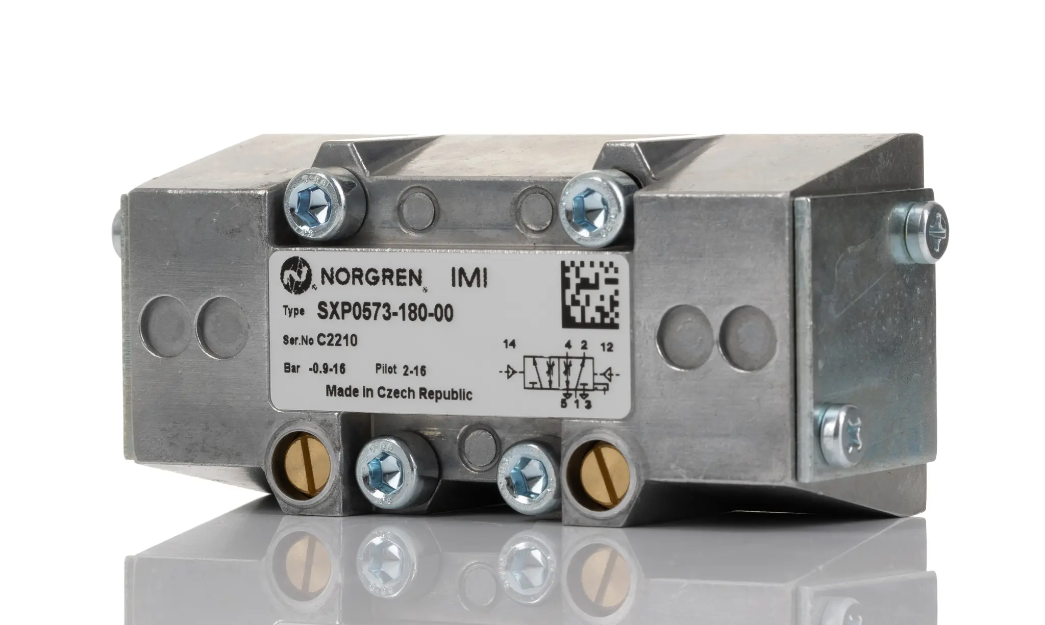 Produktfoto 1 von Norgren SXP SXP0573-180-00B Pneumatik-Magnetventil 5/2 Verteiler, Pneumatisch/Pneumatisch-betätigt