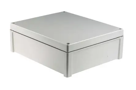 Produktfoto 1 von RS PRO; Universalgehäuse; Polycarbonat; Grau; IK08, IK07 IP65 Breite 289 mm Höhe 117 mm Länge 344 mm