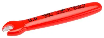 Produktfoto 1 von RS PRO Gabelschlüssel Metrisch, CrV-Stahl Schließer (NO), Länge 99mm