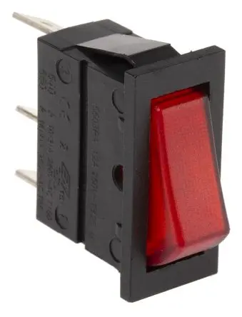 Produktfoto 1 von Arcolectric Panel Wippschalter SPST Ein-Neutral-Ein Ein-Aus, 16A Beleuchtet, IP67, IP54
