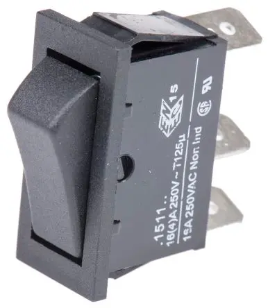 Produktfoto 1 von Arcolectric Panel Wippschalter 1-poliger Umschalter Ein-Neutral-Ein Ein-Ein, 16A, IP54, IP67