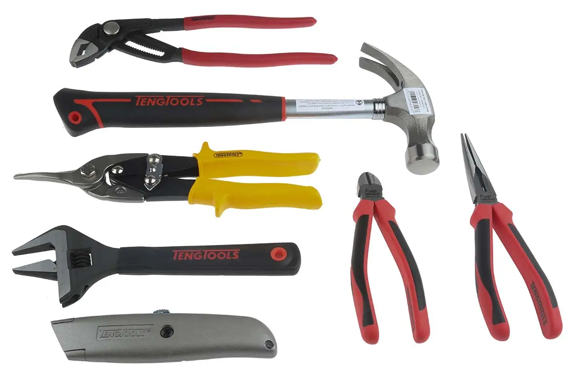 Produktfoto 1 von Teng Tools Elektriker Werkzeugsatz, Dreifarbiger vorgeschnittener EVA-Schaumstoff 7-teilig