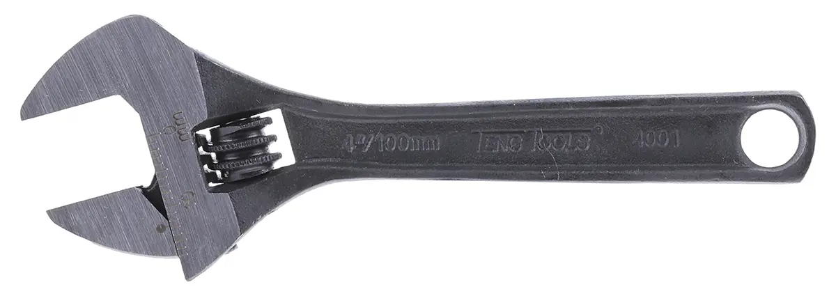 Teng Tools Schraubenschlüssel Einstellbar, Metall Griff, Backenweite 17 mm, / Länge 4 in