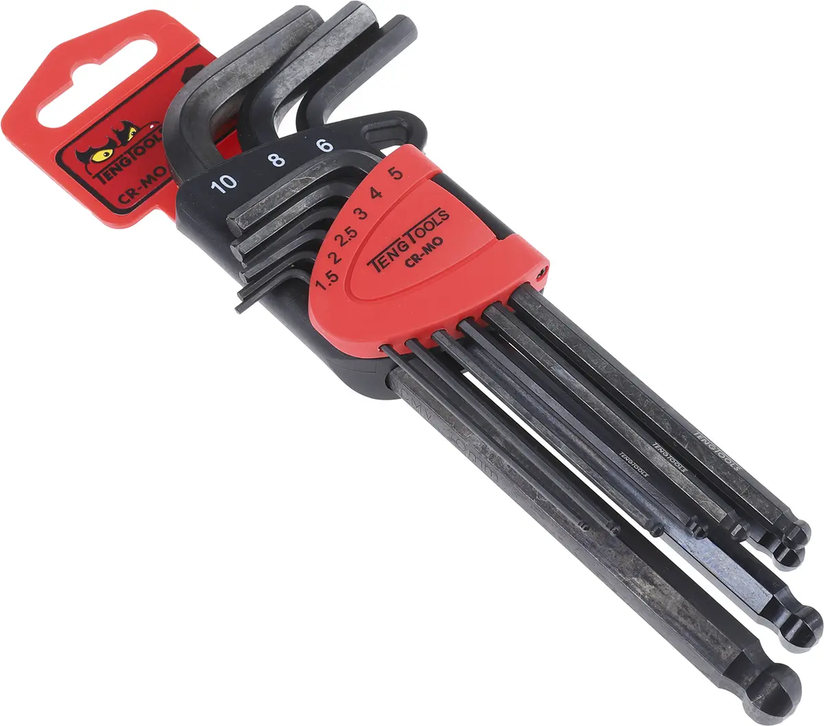 Produktfoto 1 von Teng Tools metrisch  Innensechskant-Schlüssel, Satz 9-teilig 1.5 → 10mm L-Form lang