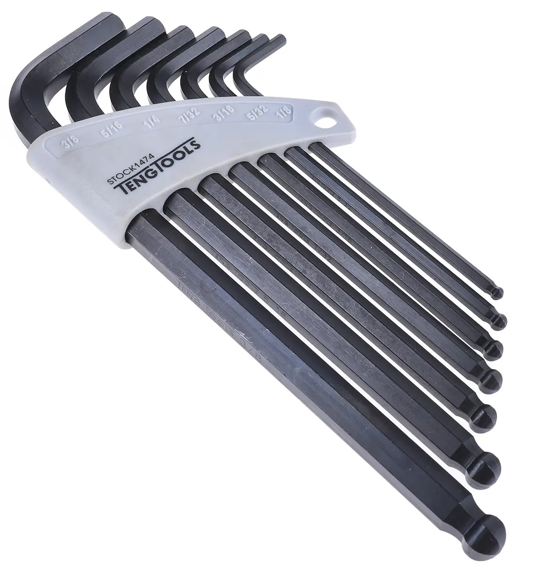Produktfoto 1 von Teng Tools zöllig  Innensechskant-Schlüssel, Satz 7-teilig 5/32 → 3/8Zoll L-Form lang