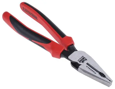 Produktfoto 1 von Teng Tools Rundzange / Backen 22mm Geriffelt Schneidkraft → 4 mm 8Zoll VDE 1000V zugelassen ESD-Sicherheit