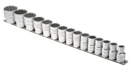 Produktfoto 1 von Teng Tools Steckschlüsselsatz 1/2 in Sechskant Bi-Hexagonal 10-32 mm 15-teilig