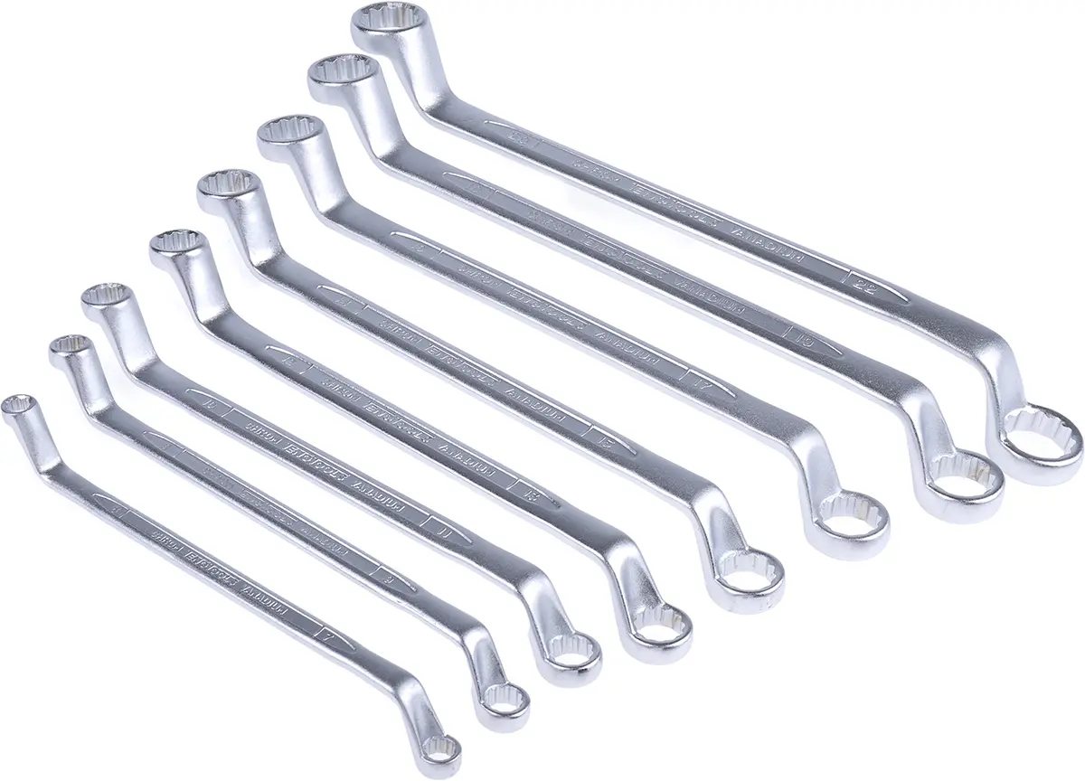 Produktfoto 1 von Teng Tools Schraubenschlüsselsatz Ringschlüssel CrV-Stahl, 8-teilig 6 To 22 mm