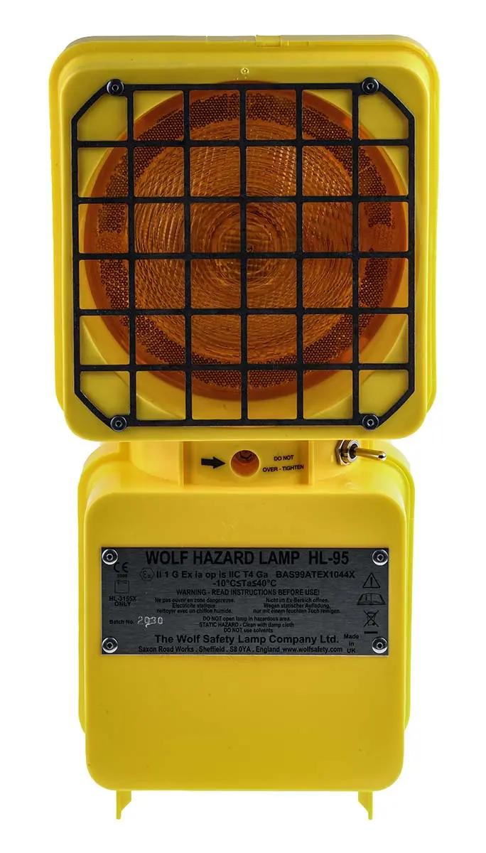 Produktfoto 1 von Wolf Safety HL95 LED Dauer Signalleuchte Orange, 5,6 V dc x 140mm, ATEX-Zulassung
