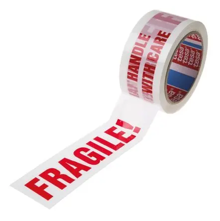 Produktfoto 1 von Tesa Tesa 6120 Packband, Polyvinylchlorid, Rot, Weiß, Stärke 50 mm, 50mm x 66 m