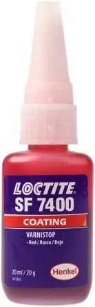 Produktfoto 1 von Varnistop 7400 Schraubensicherung Flüssig Rot, Flasche 20 ml aushärtend in 6 h