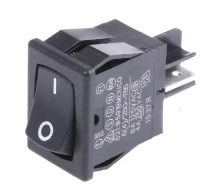 Produktfoto 1 von Carling Panel Wippschalter DPST Ein-Neutral-Ein Ein-Aus, 8A, IP66, IP67