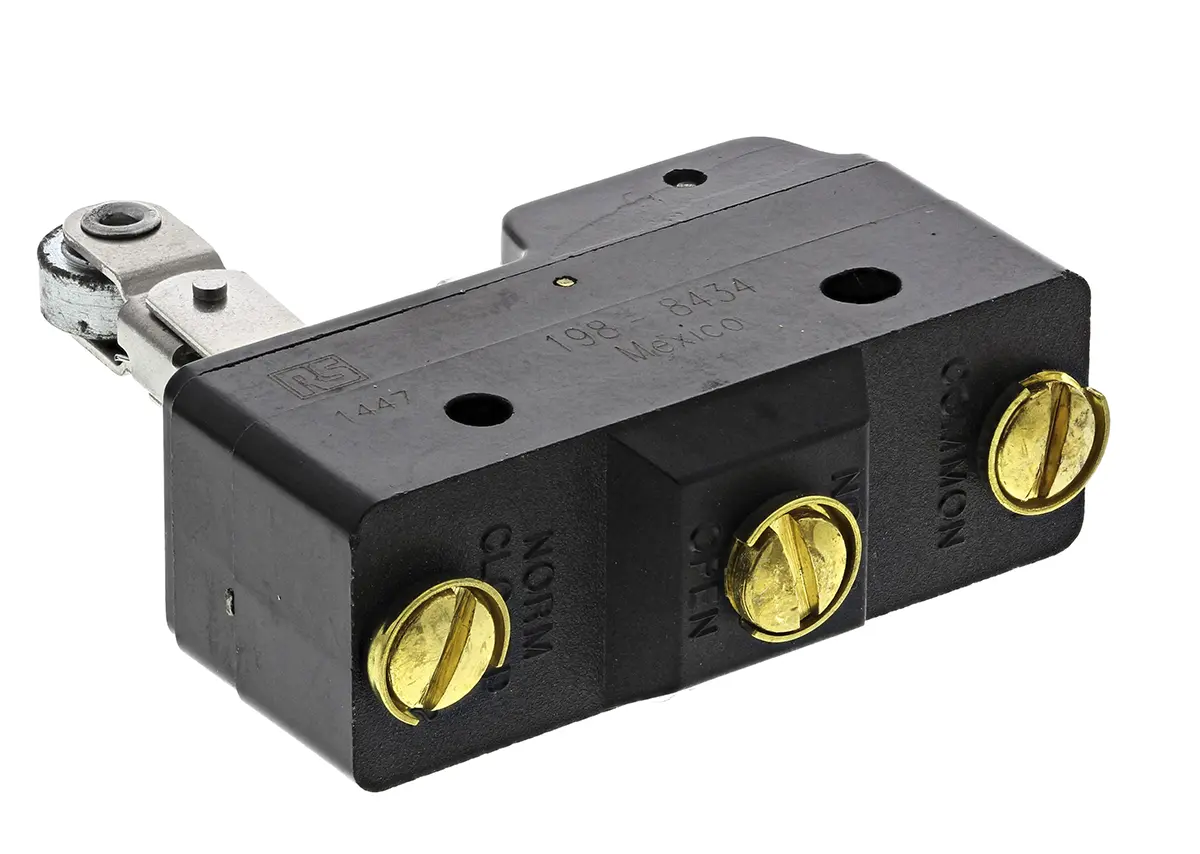 Produktfoto 1 von Honeywell Mikroschalter Rollenhebel-Betätiger Schraub, 15 A @ 125 V ac, SPDT 1,67 N
