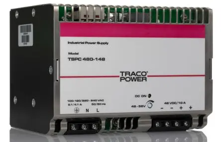 Produktfoto 1 von TRACOPOWER TSPC DIN-Schienen Netzteil Spannungsversorgung 264V ac AC / 10 A 56V dc DC 480 W