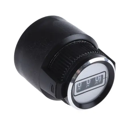 Produktfoto 1 von Vishay Schwarz Potentiometer-Knopf, Zeiger Schwarz Ø 30.6 mm x 31.5 mm, Rund Schaft 6.35 mm