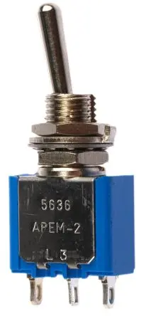 Produktfoto 1 von APEM Panel Kippschalter SPST, Ein-Ein, 30 V dc, 250 V ac, 4A, Lot